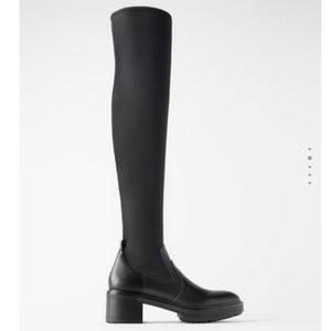 Zara Black Over the Knee Boots
